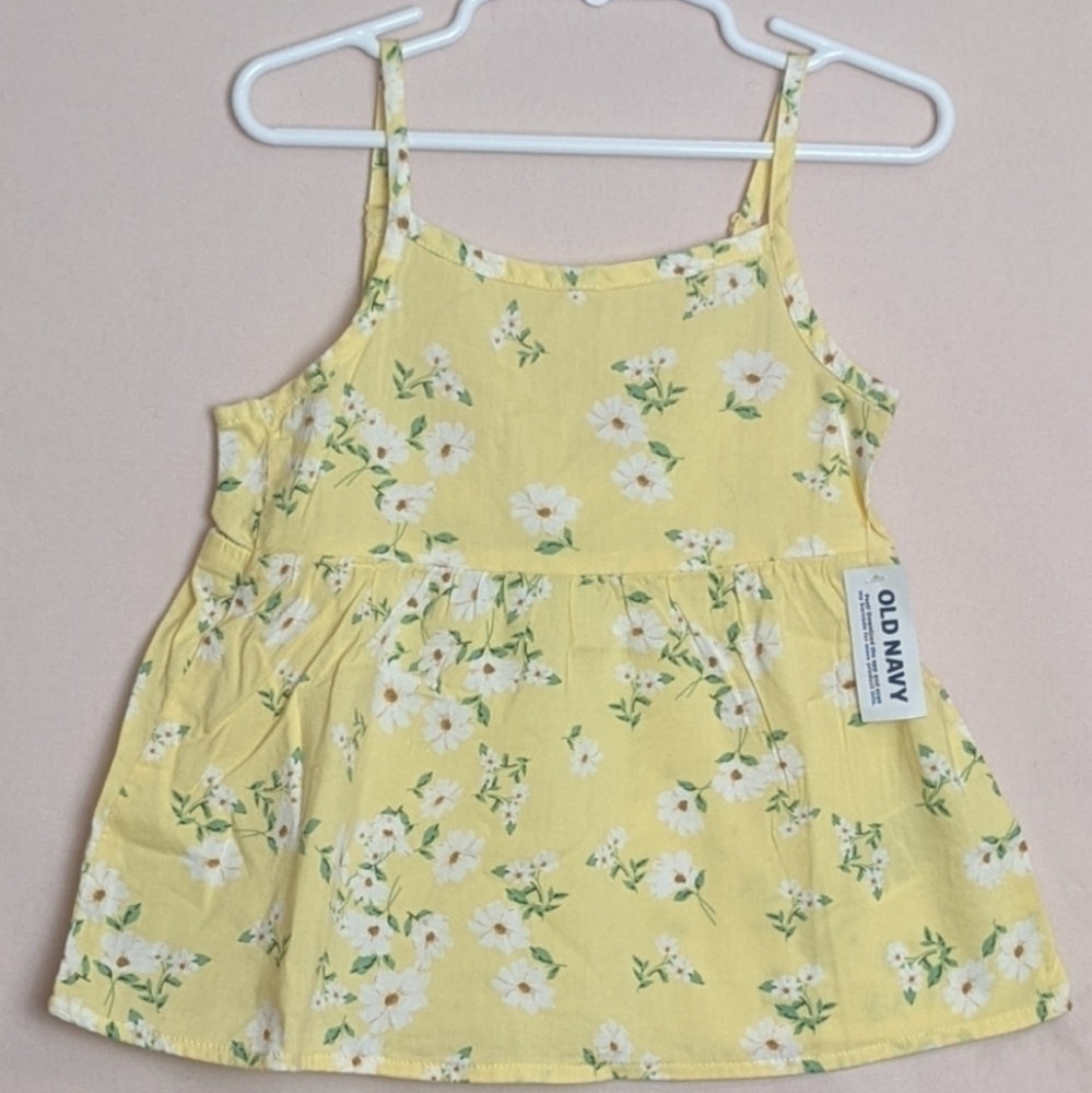 Old Navy Yellow Floral Tie Back Cami Top size XS